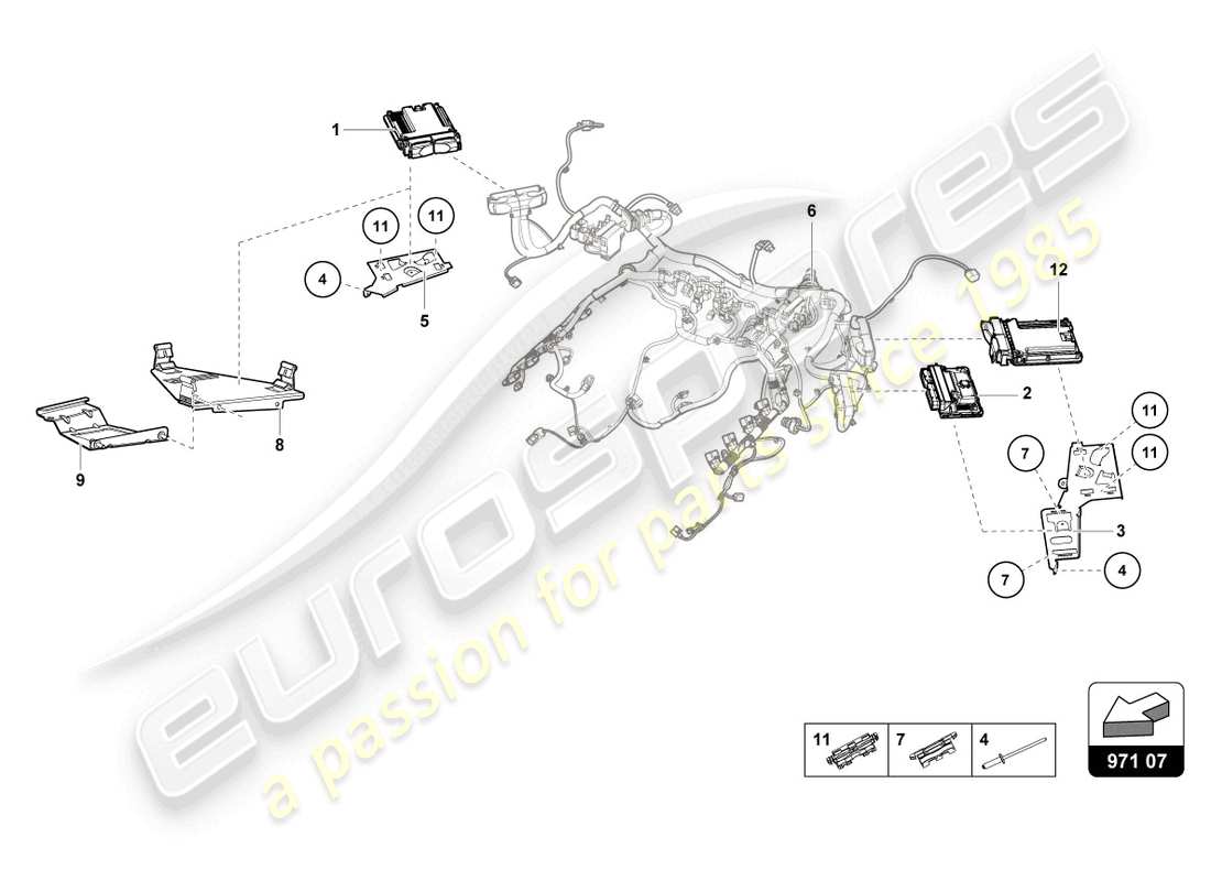 lamborghini tecnica (2023) unité de commande du moteur schéma des pièces