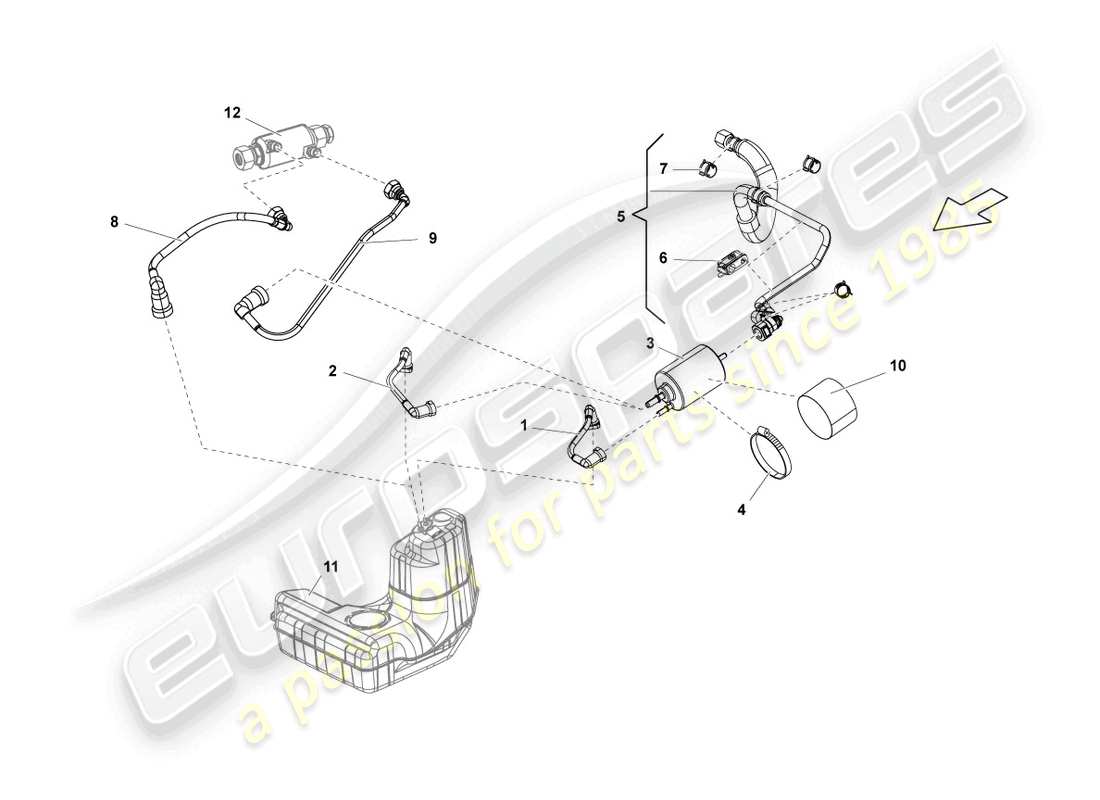 lamborghini blancpain sts (2012) filtre à carburant schéma des pièces