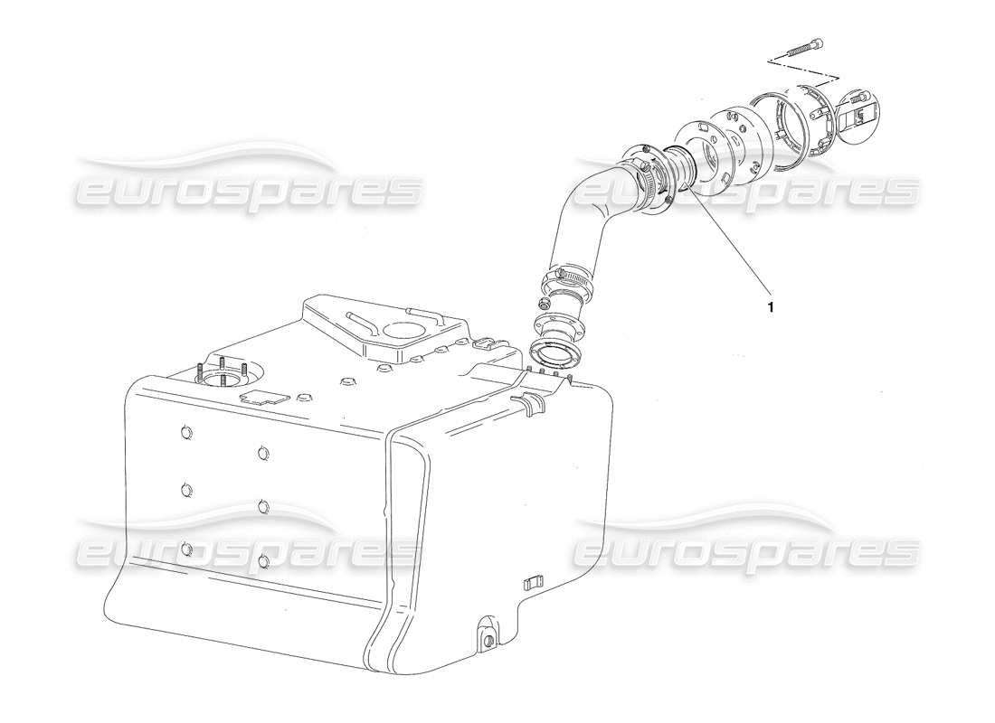lamborghini diablo sv (1997) système d'alimentation en carburant (valable pour l'afrique du sud - rh d. - mars 1997) schéma des pièces