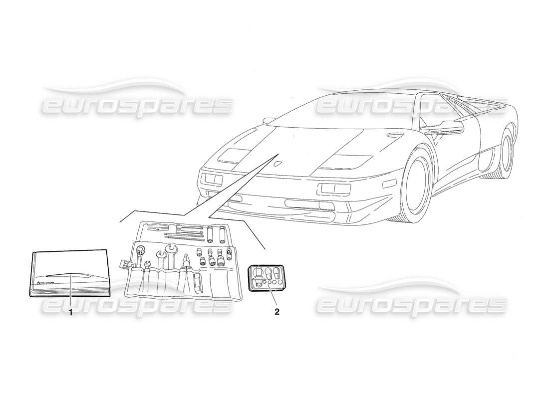 lamborghini diablo sv (1997) accessoires (valide pour le canada - 1997 mars) schéma des pièces