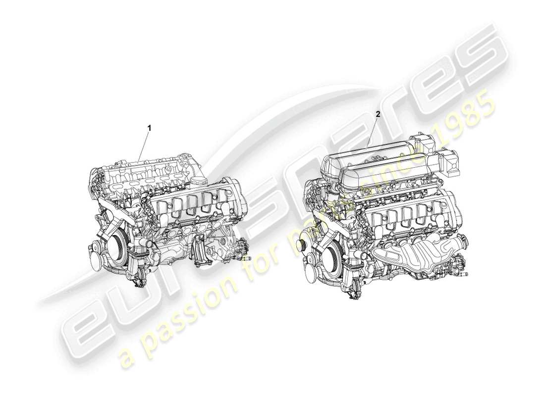 lamborghini lp570-4 sl (2014) schéma des pièces du moteur de base