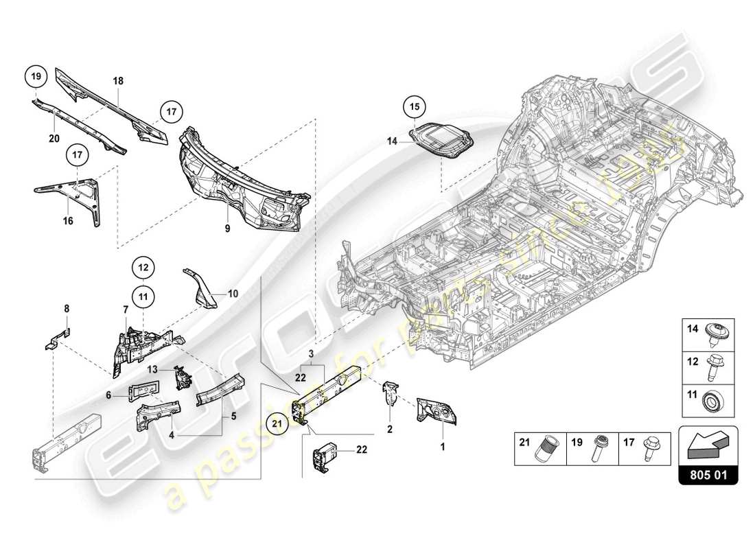 schéma de pièce contenant le numéro de pièce 4m0805531