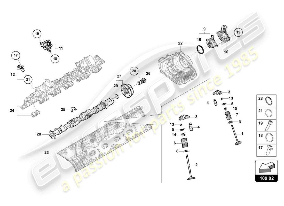 schéma de pièce contenant le numéro de pièce 06m109307f