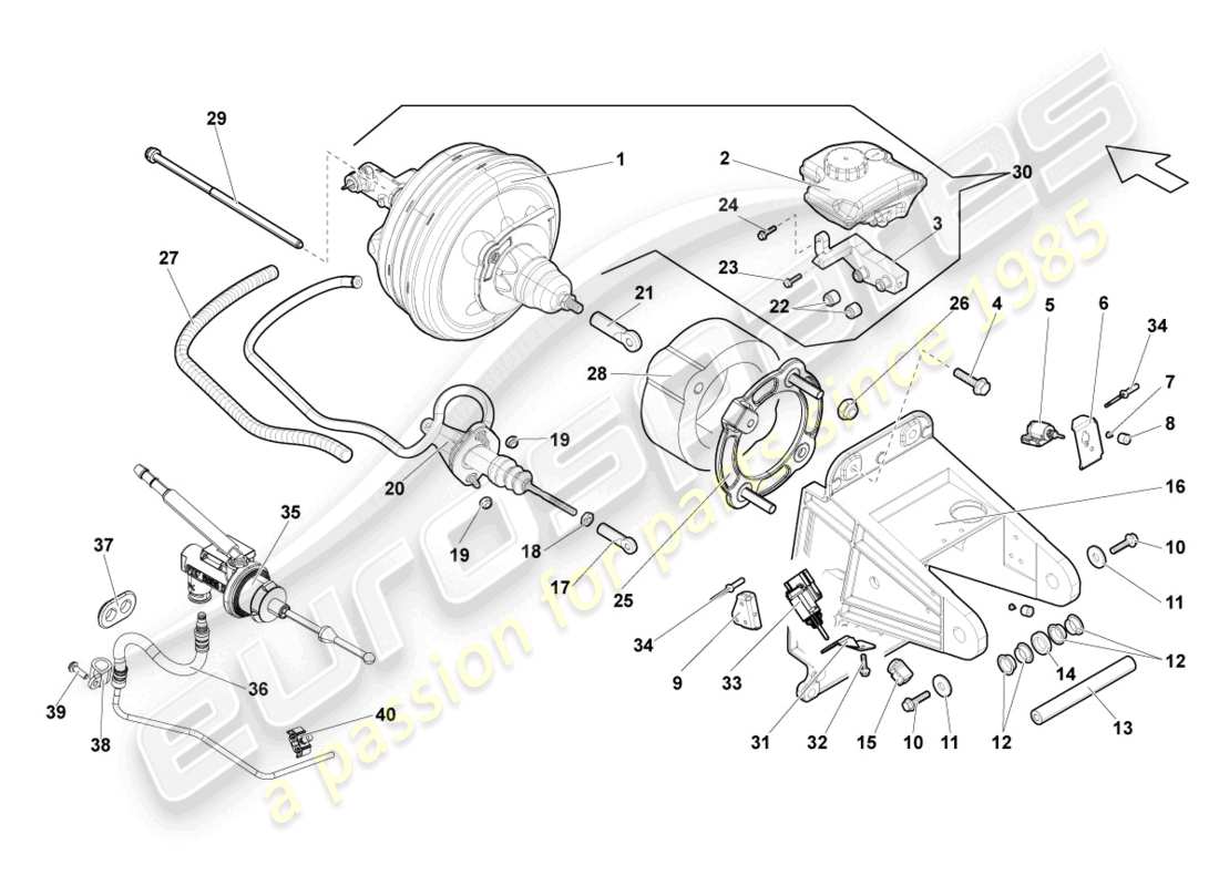 un schéma de pièces du catalogue de pièces lamborghini superleggera (2008)