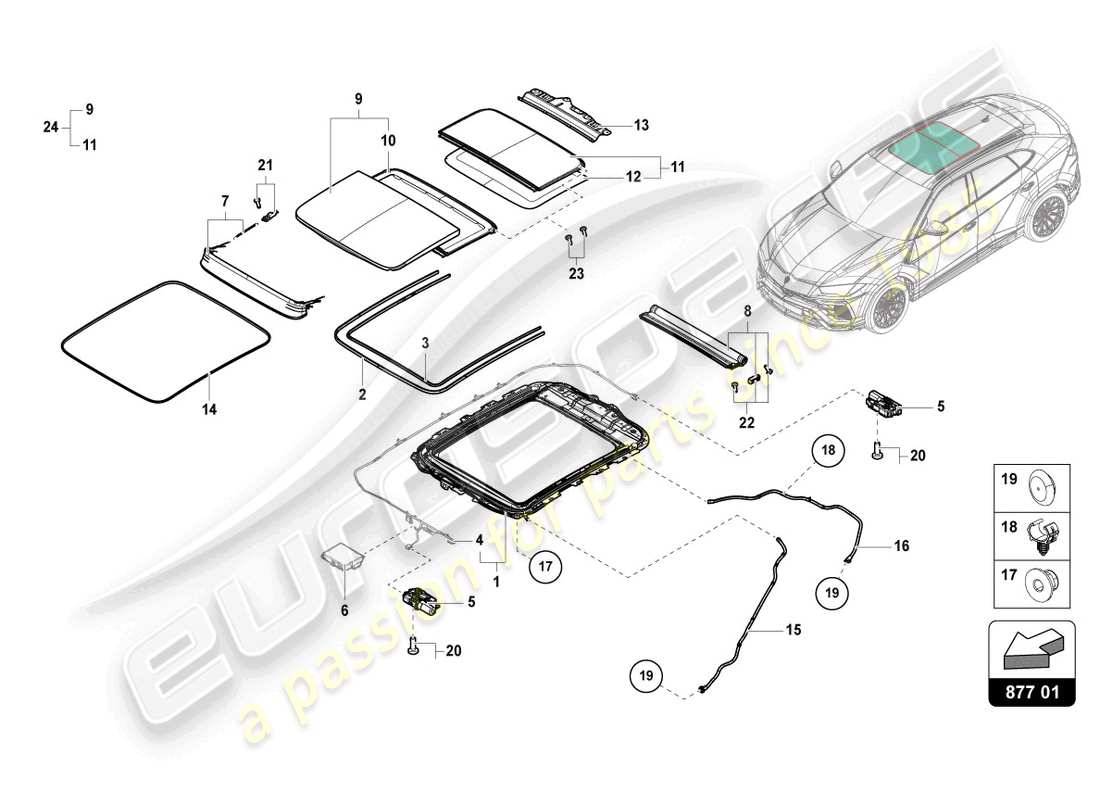 schéma de pièce contenant le numéro de pièce 4m8877307a2ot