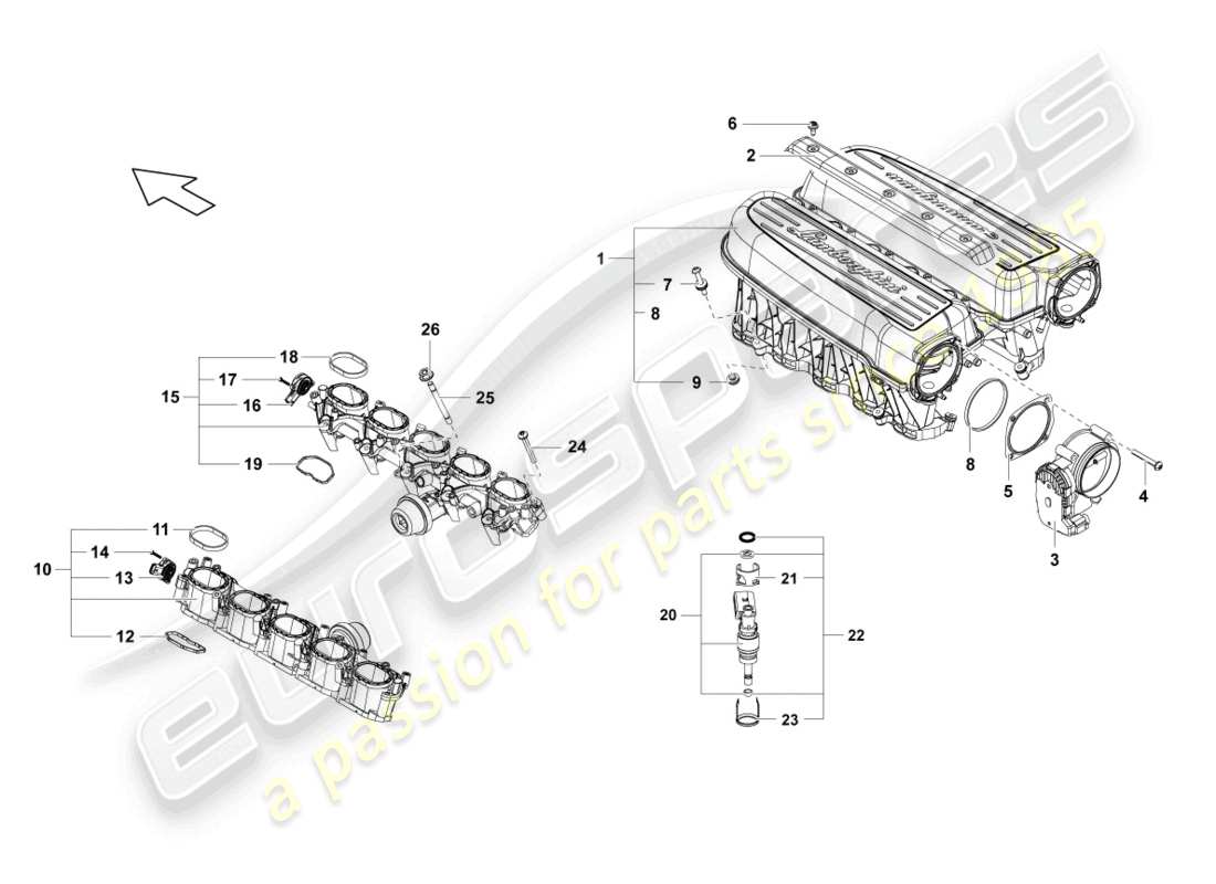 schéma de pièce contenant le numéro de pièce 07l133109ab