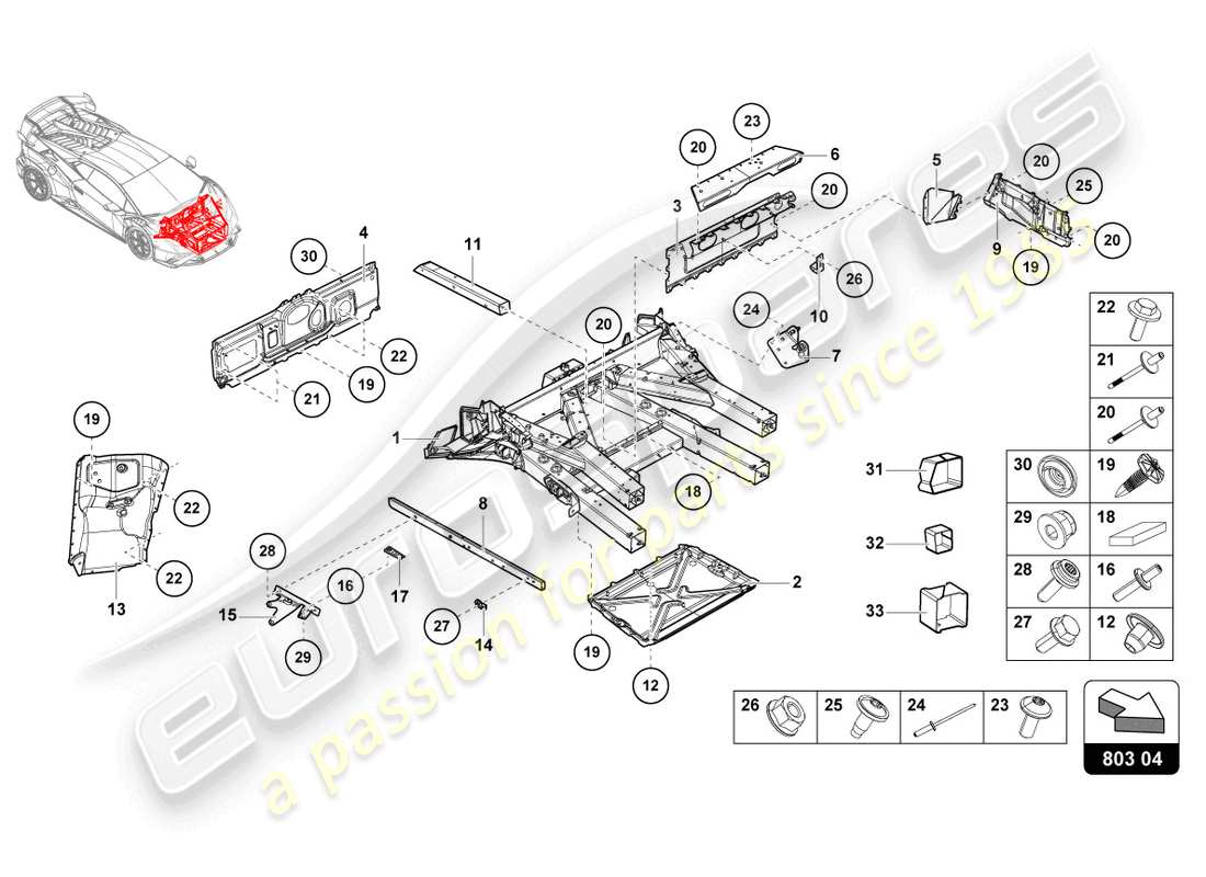 schéma de pièce contenant le numéro de pièce 4t3907455a