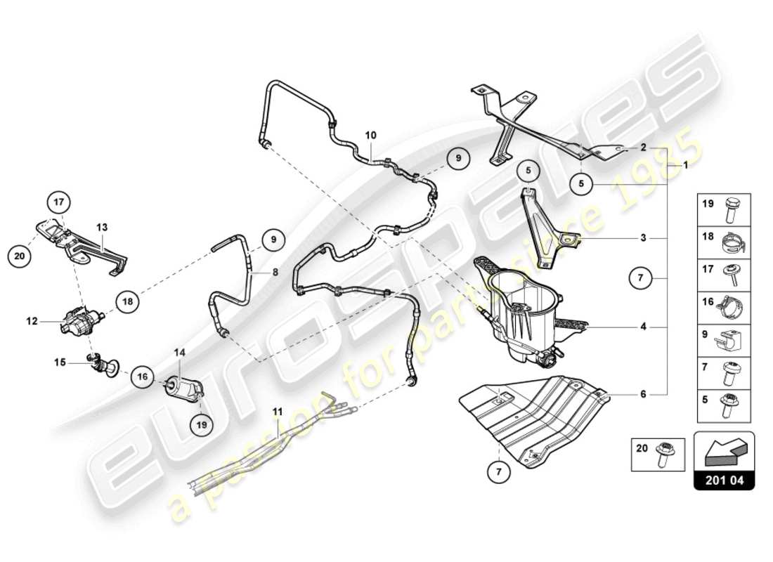 schéma de pièce contenant le numéro de pièce 4z7721697a