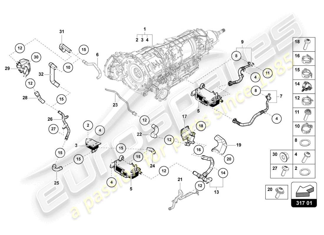 schéma de pièce contenant le numéro de pièce 4m0121449ec