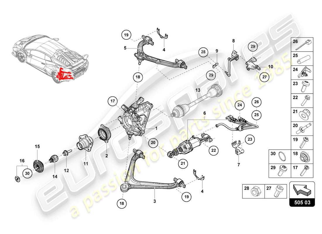 lamborghini sto (2024) guide schéma des pièces