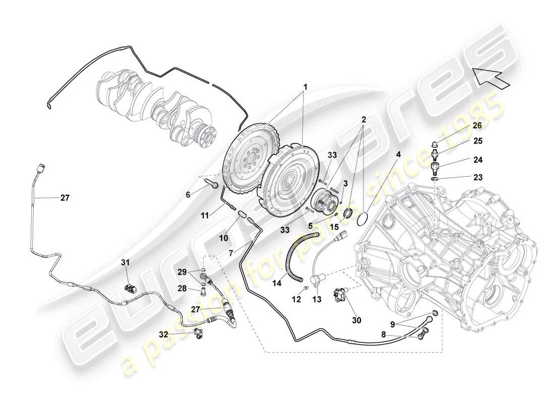 lamborghini lp550-2 spyder (2010) diagramme de pièce de couplage