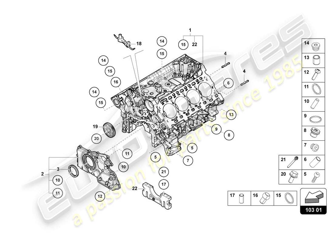 lamborghini urus (2021) carter moteur schéma des pièces
