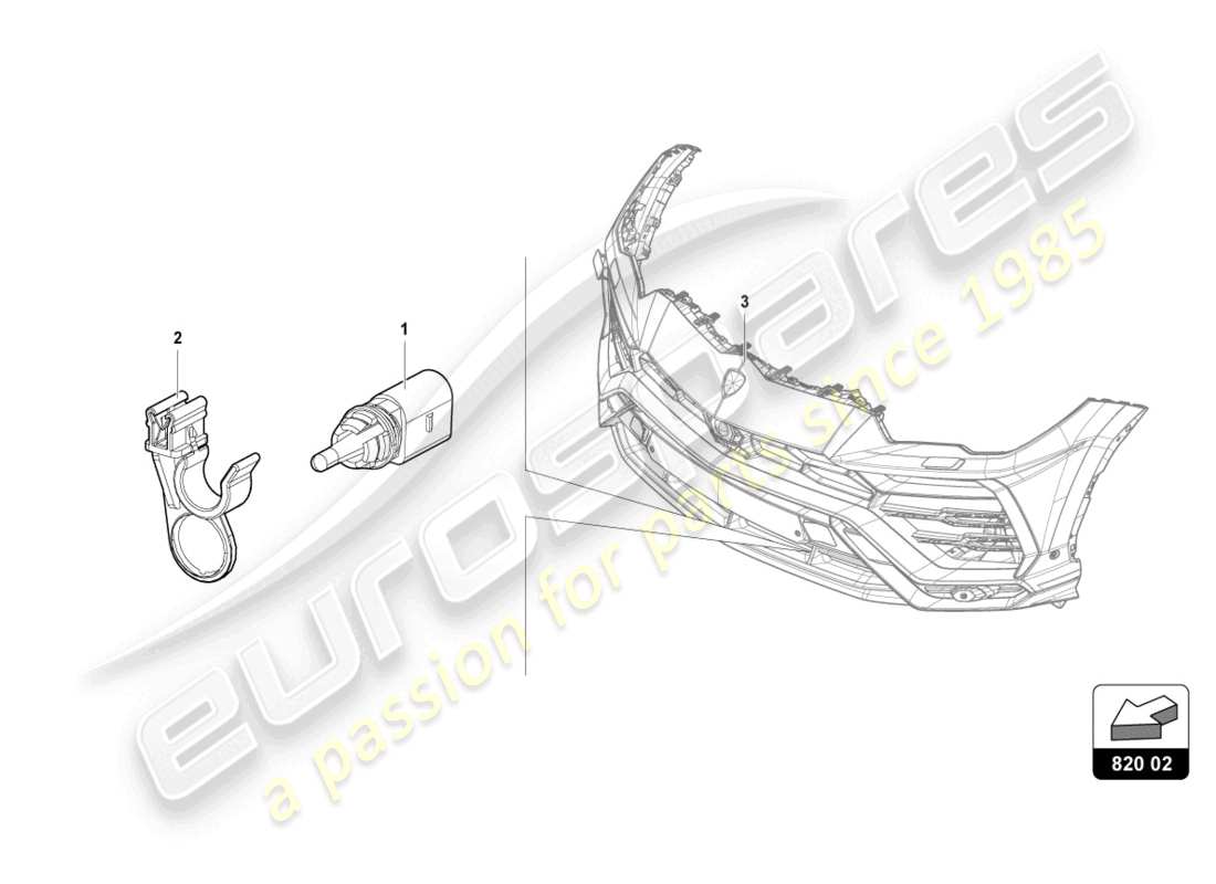 lamborghini urus (2020) capteur de température externe schéma des pièces