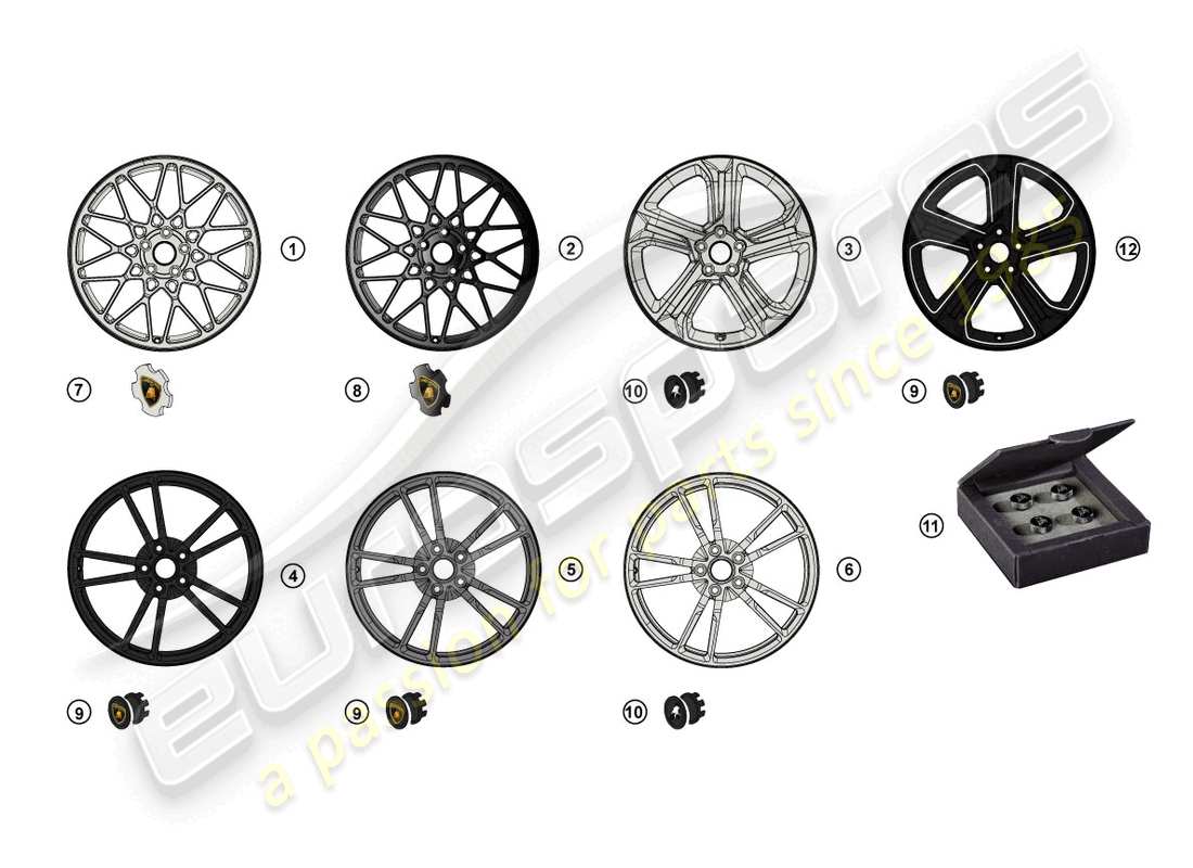 lamborghini gallardo spyder (accessories) kit de rénovation schéma des pièces
