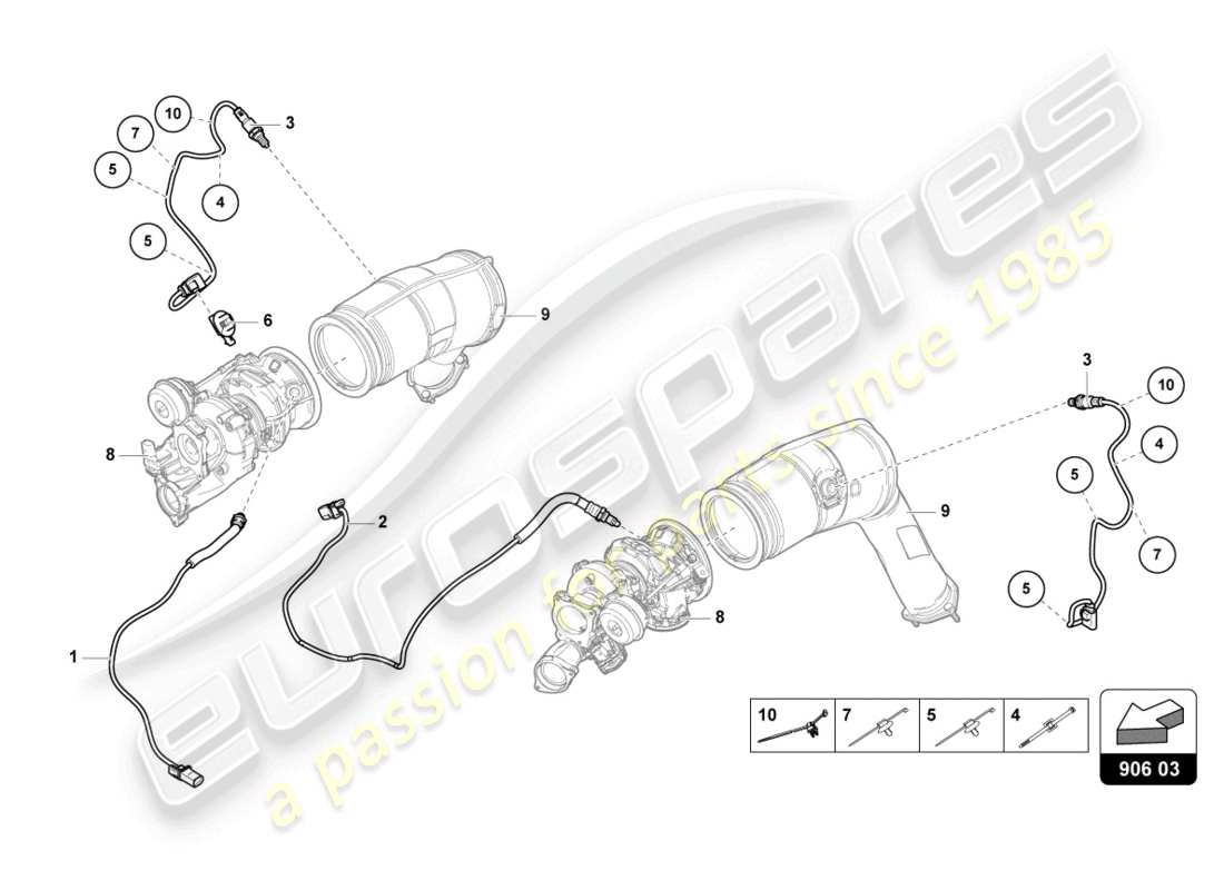 lamborghini urus (2020) sonde lambda schéma des pièces