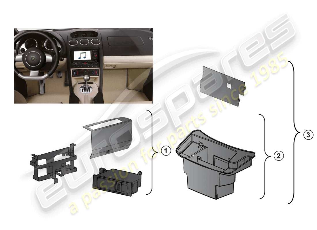 lamborghini gallardo coupe (accessories) kit de rénovation schéma des pièces