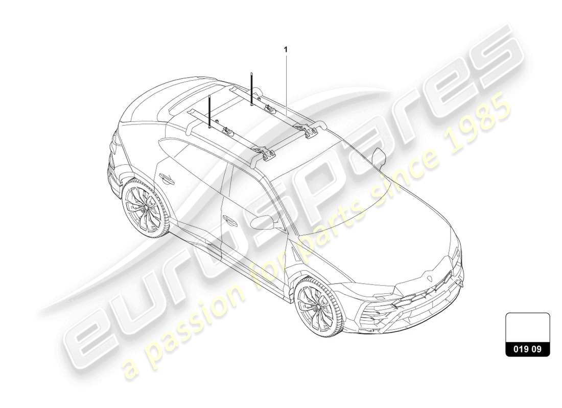 lamborghini urus s (accessories) bike racks part diagram