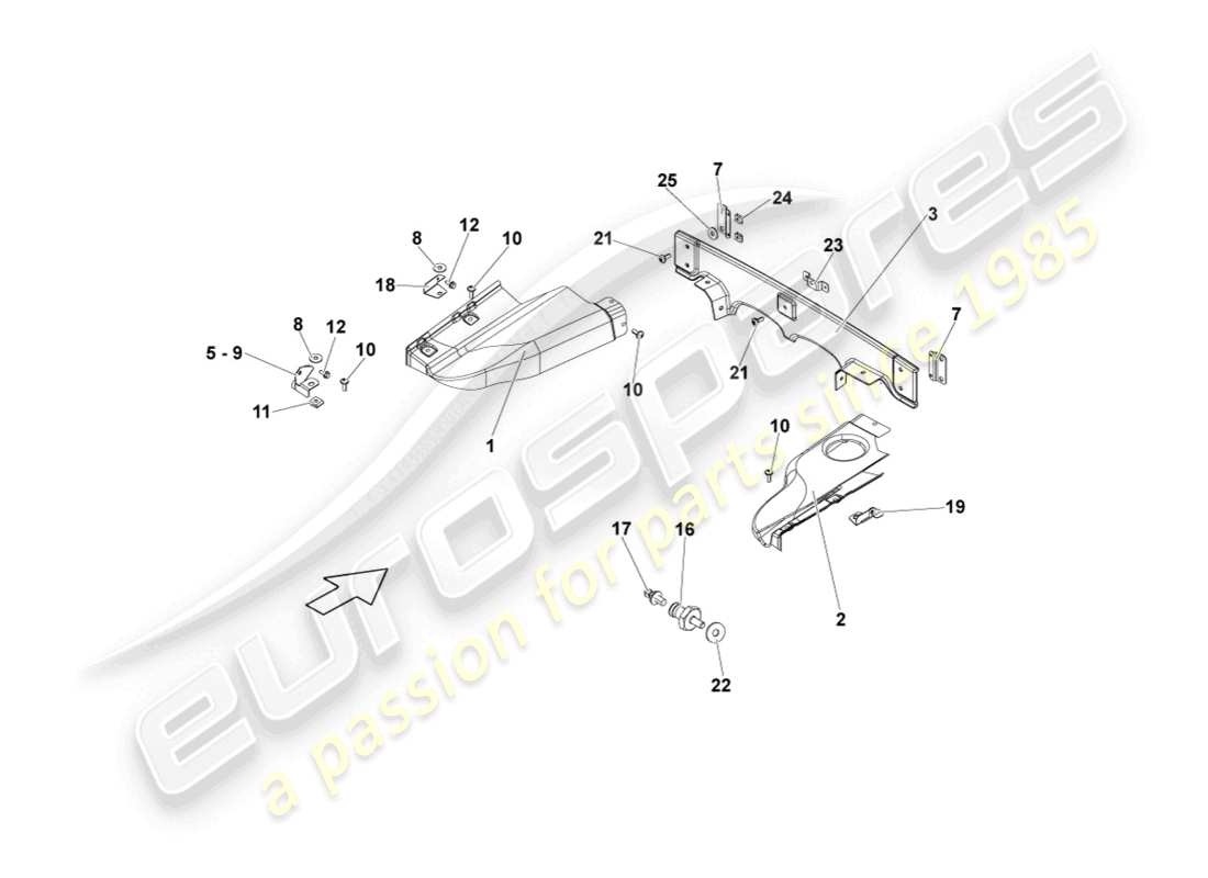 lamborghini lp570-4 sl (2014) couvercle de compartiment moteur schéma des pièces