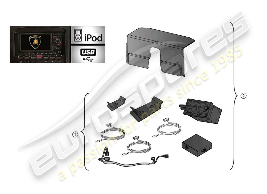 lamborghini gallardo spyder (accessories) kit de rénovation schéma des pièces