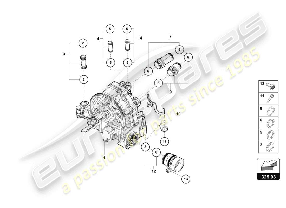 lamborghini evo coupe 2wd (2021) unité de commande hydraulique schéma des pièces