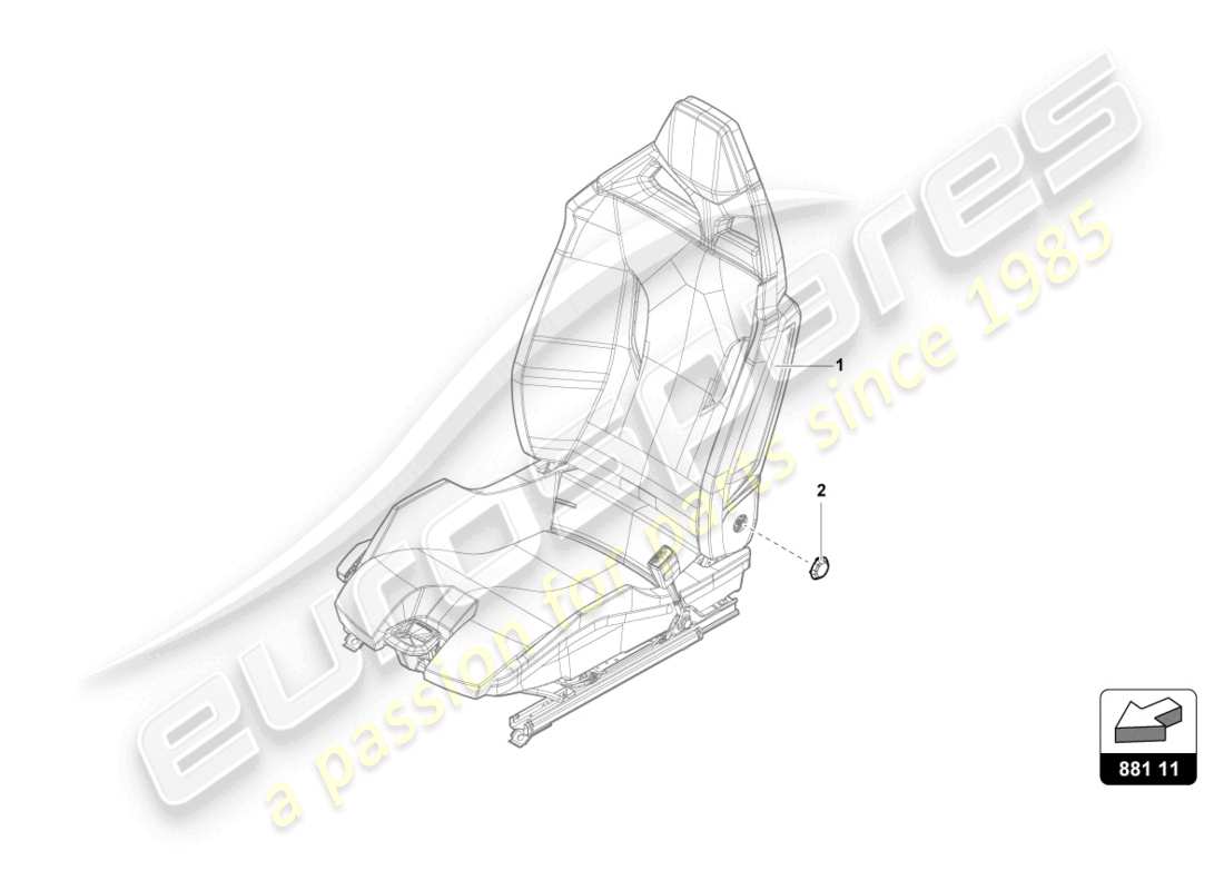 lamborghini tecnica (2023) kit de réparation pour siège schéma des pièces