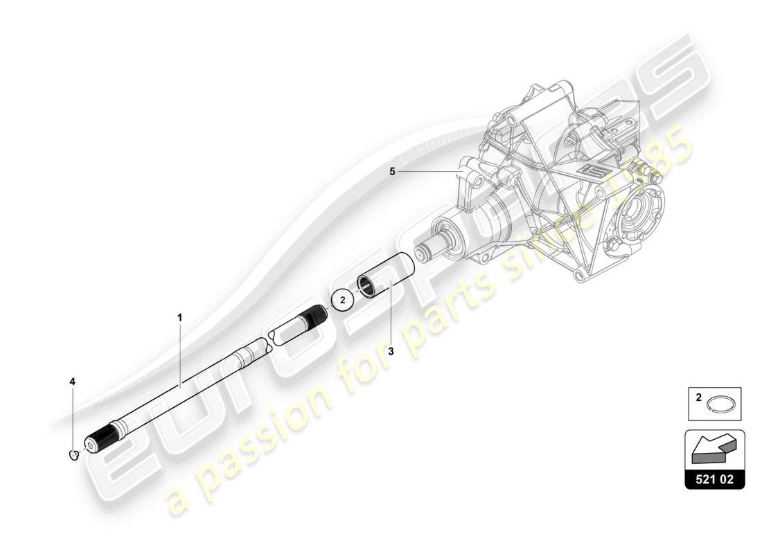 lamborghini lp770-4 svj roadster (2022) arbre d'entrée schéma des pièces