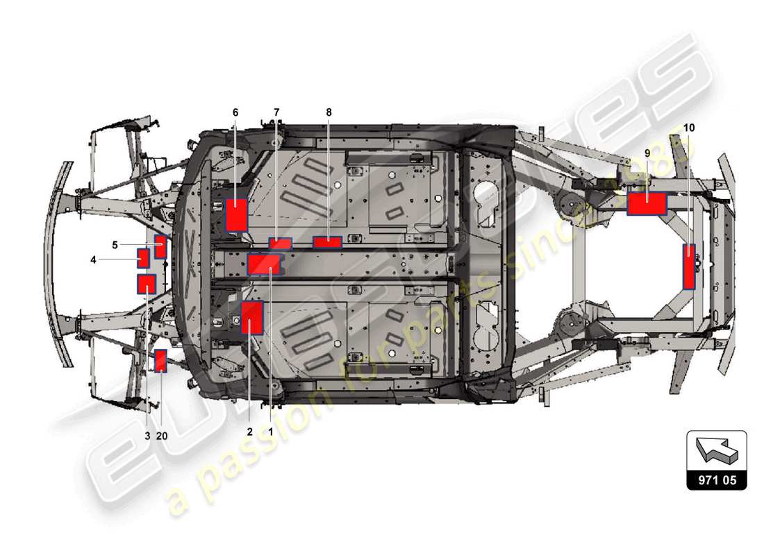 lamborghini super trofeo evo (2018) diagramme des pièces des calculateurs et des câbles d'alimentation