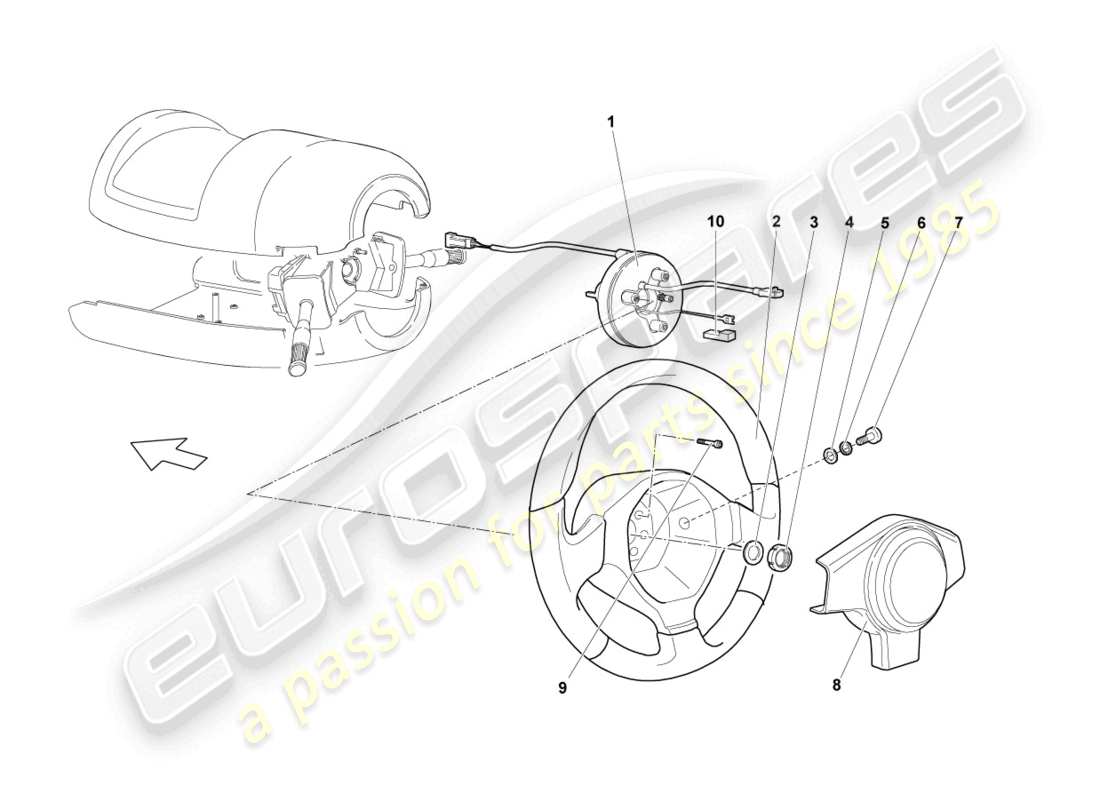 lamborghini reventon roadster volant de direction schéma des pièces