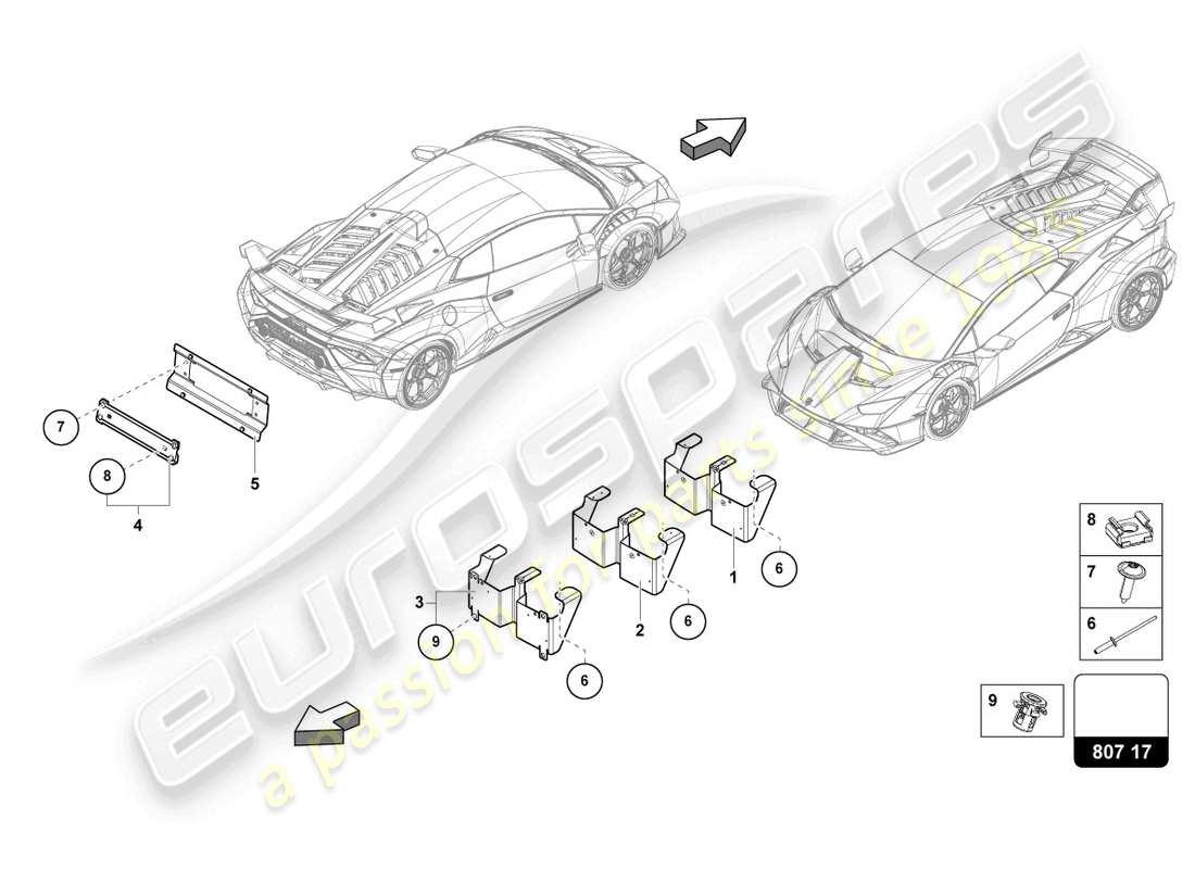 lamborghini sto (2023) support de plaque d'immatriculation