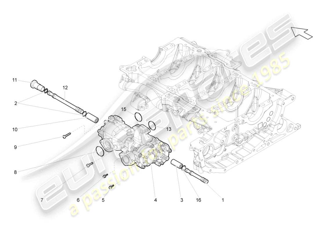 lamborghini gallardo coupe (2004) pompe à huile schéma des pièces