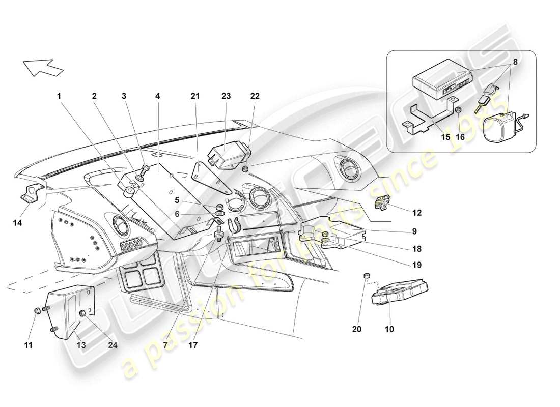 lamborghini reventon roadster modules de commande pour systèmes électriques schéma des pièces