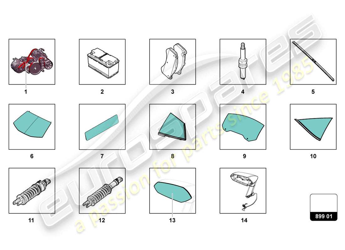 lamborghini 2022 (ultimae roadster) pour le choix diagramme de pièce