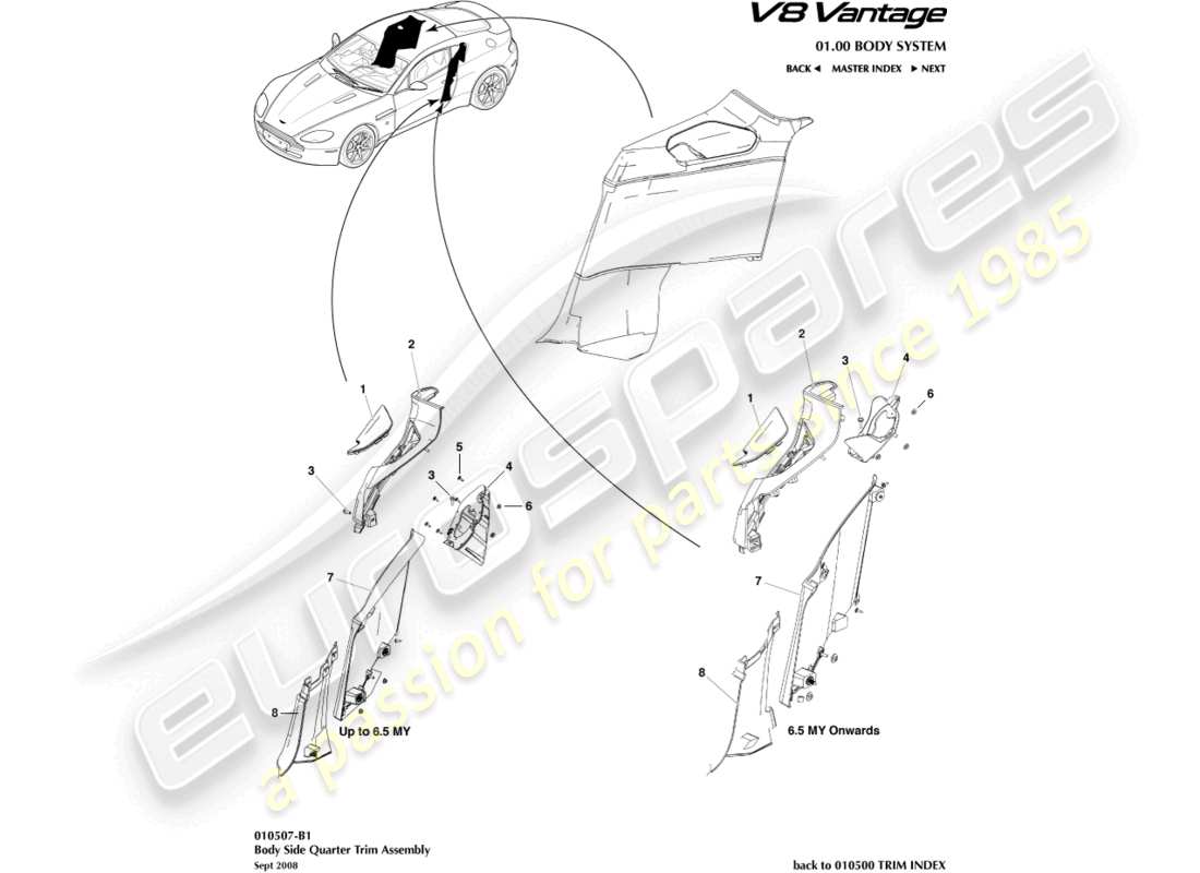 schéma de pièce contenant le numéro de pièce 6g33-312a55-bgw