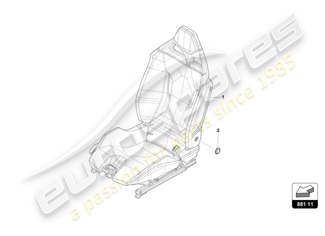 lamborghini sto (2023) kit de réparation pour siège schéma des pièces