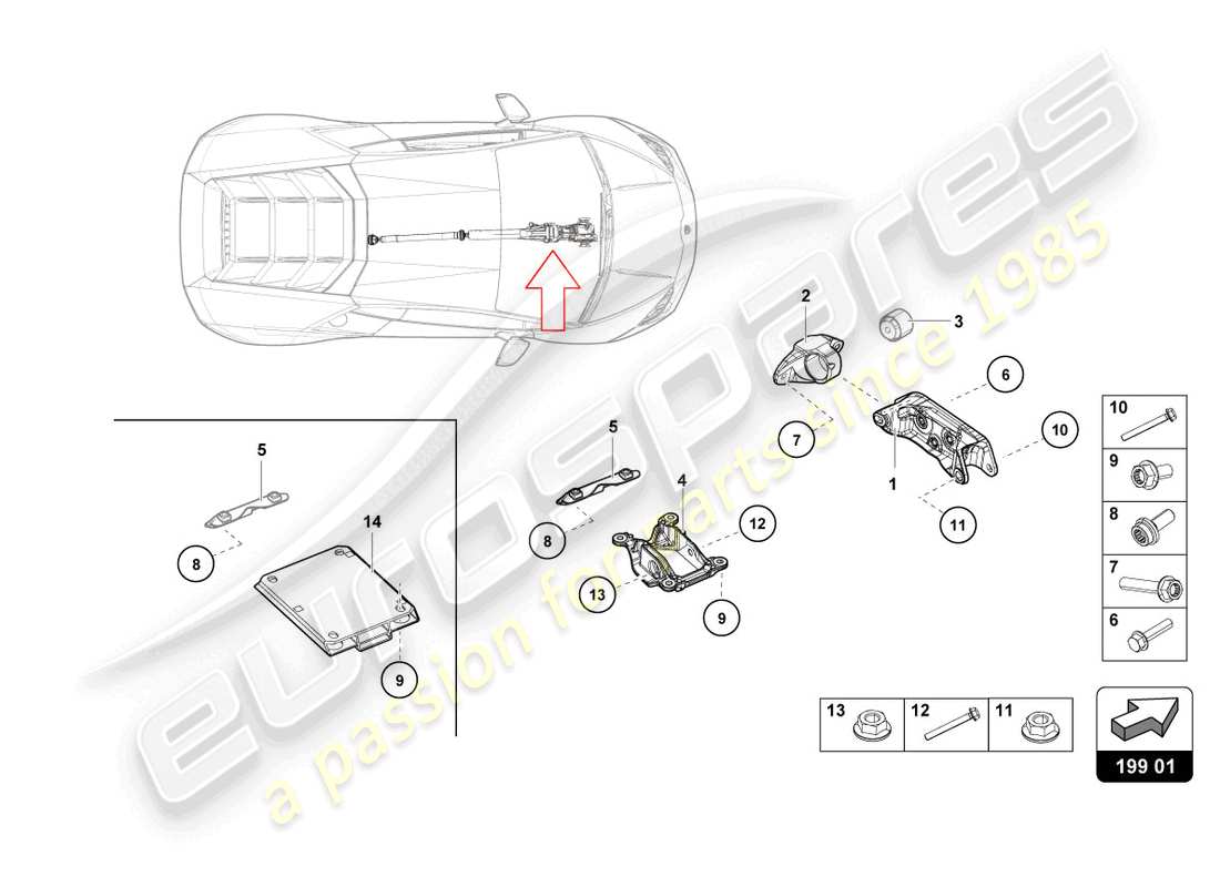 lamborghini tecnica (2024) pièce de roulement schéma des pièces