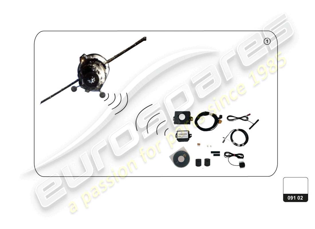 lamborghini huracan tecnica (accessories) kit d'installation pour système de navigation mobile -gps- schéma des pièces