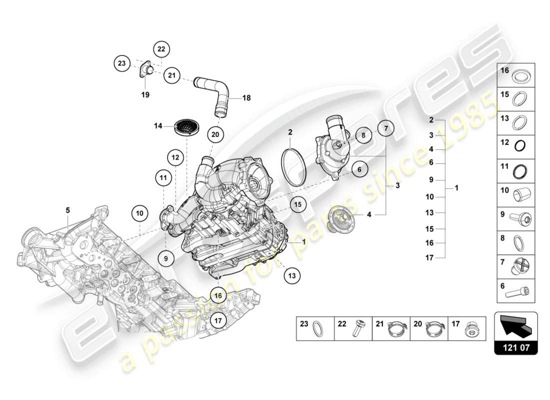 lamborghini tecnica (2024) pompe à huile schéma des pièces