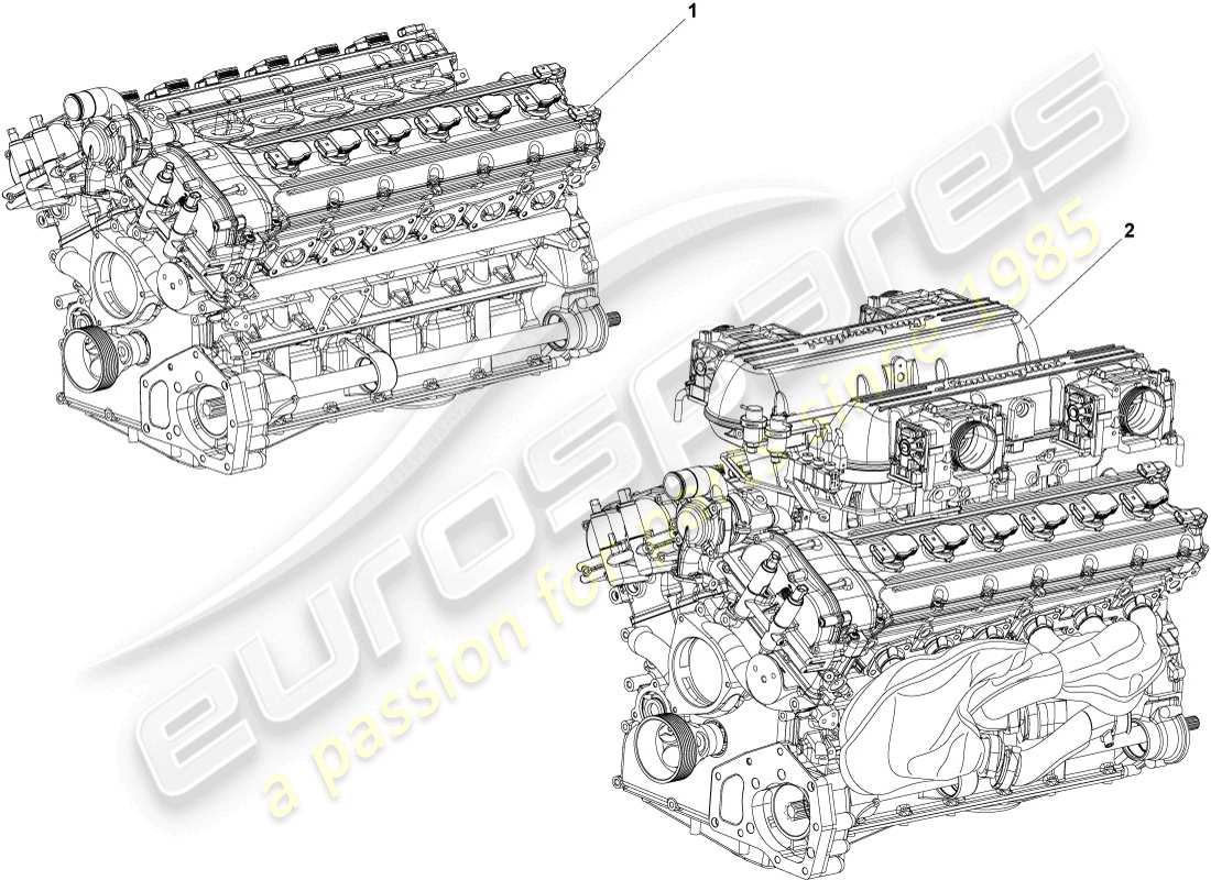 lamborghini reventon moteur de base 6.5 ltr. schéma des pièces