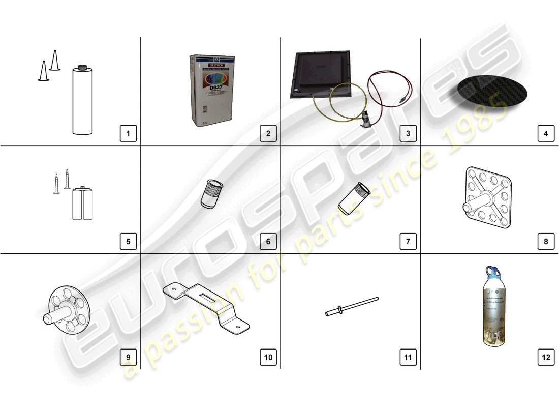 lamborghini countach lpi 800-4 (2022) kit de réparation schéma des pièces