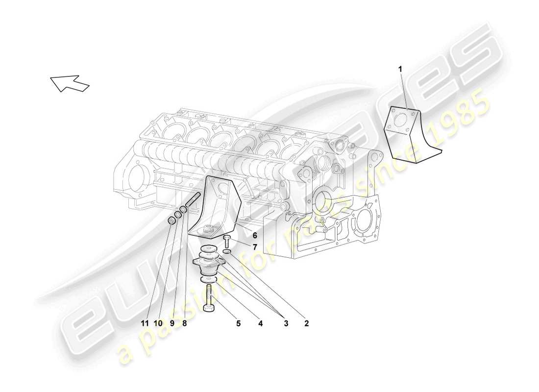 lamborghini reventon pièces de sécurisation pour moteur schéma des pièces