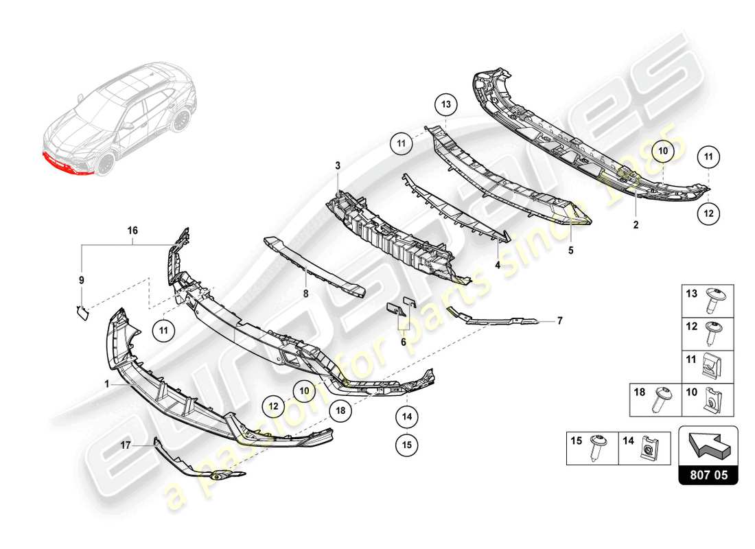 schéma de pièce contenant le numéro de pièce 4ml807251b