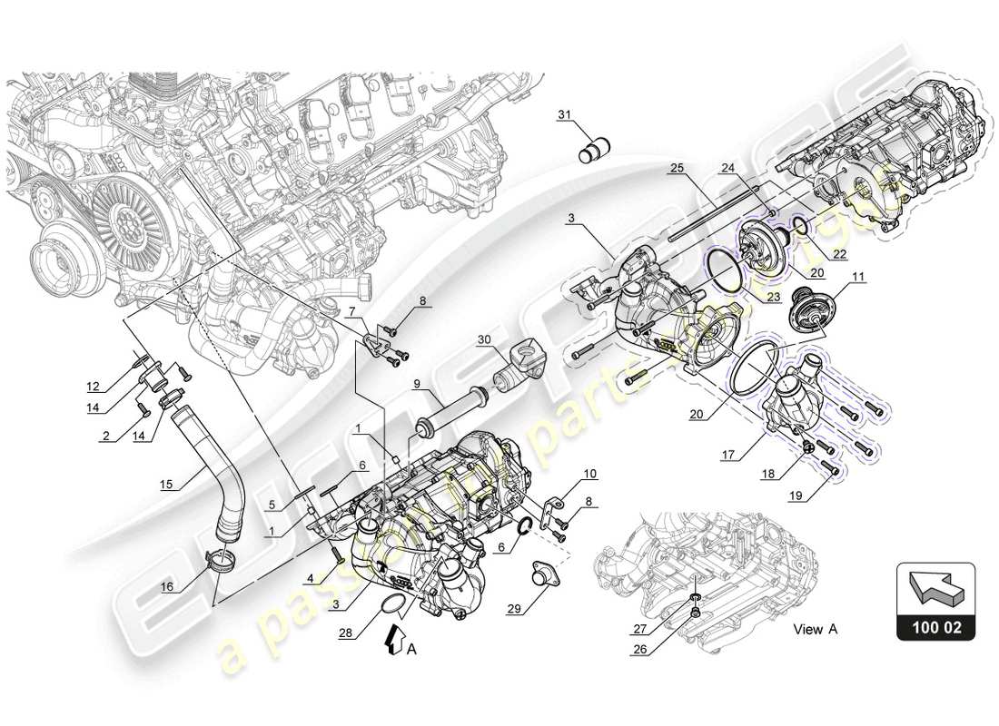 schéma de pièce contenant le numéro de pièce 07l121133m