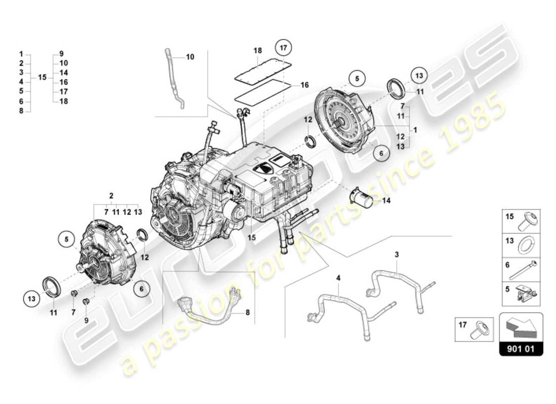 schéma de pièce contenant le numéro de pièce 0mq300041a