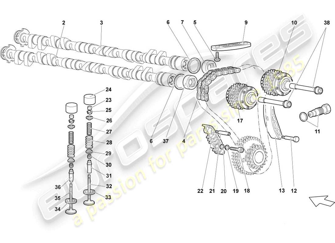 schéma de pièce contenant le numéro de pièce 07m109303l