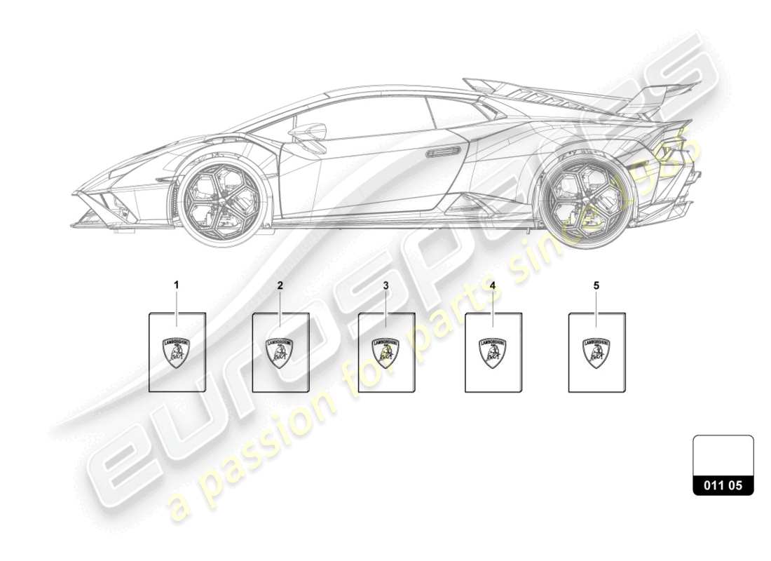 lamborghini 2021 (sto) portefeuille de véhicule schéma des pièces