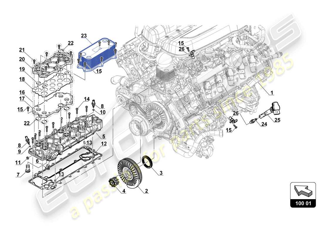 lamborghini gt3 (2017) moteur auxiliaire schéma des pièces