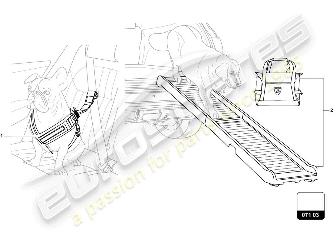 lamborghini urus s (accessories) ceintures de sécurité dans l'habitat passager schéma des pièces