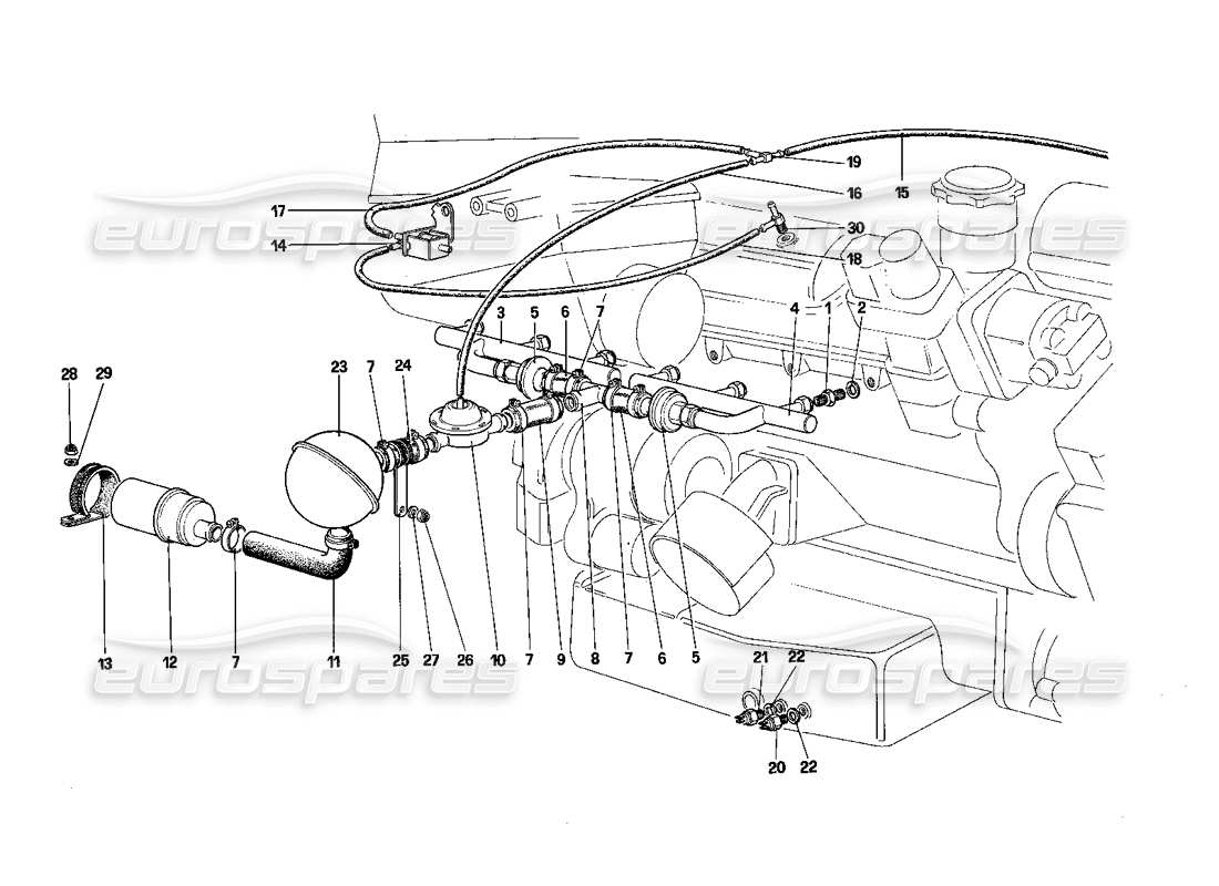 ferrari 412 (mechanical) injection d'air - pour la version ch - schéma des pièces
