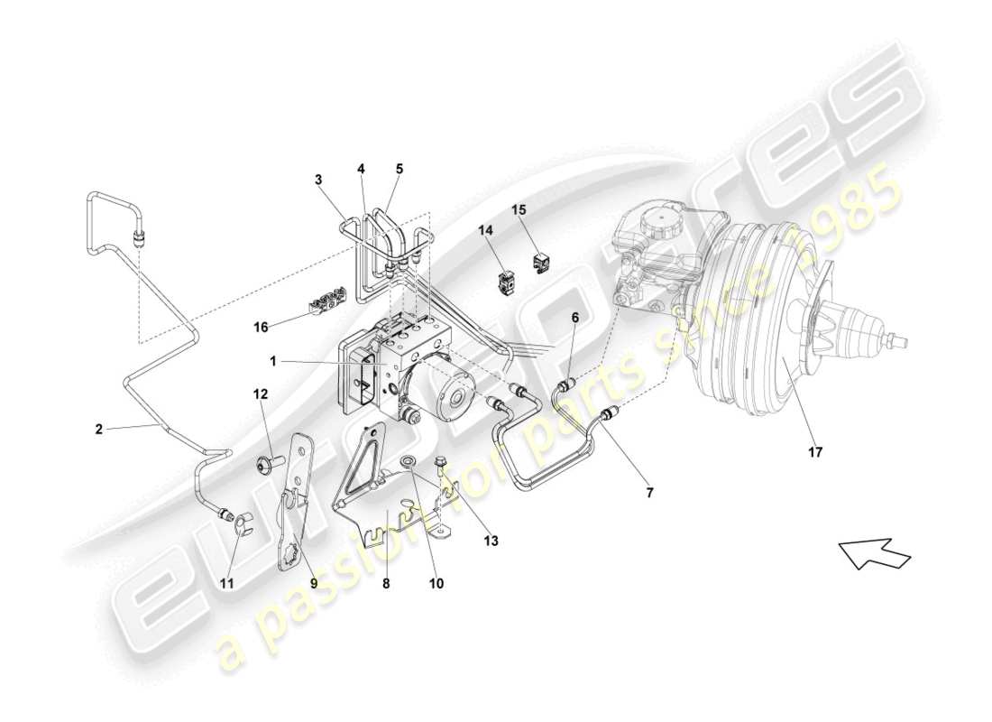 lamborghini lp560-4 spider (2012) unité abs schéma des pièces