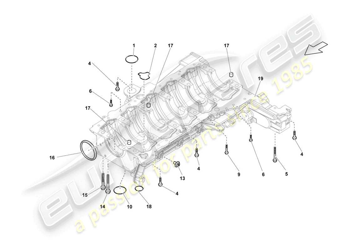 lamborghini blancpain sts (2012) composants de sécurisation et joints schéma des pièces